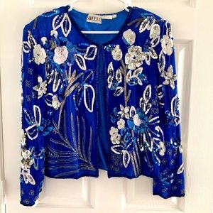 Sequined Silk Jacket Size L (10-12)